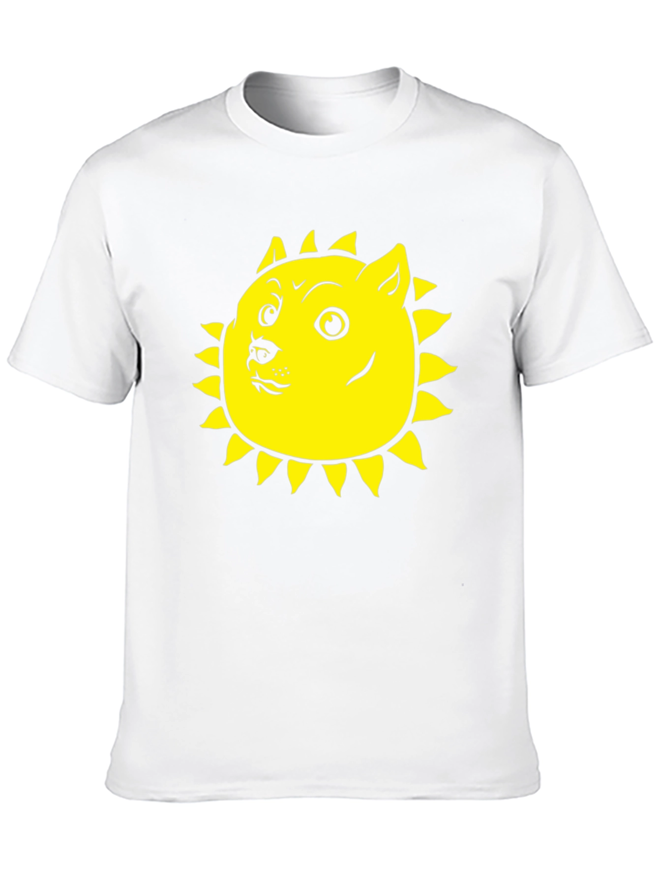 Doge Sun Funny Black T-Shirt
