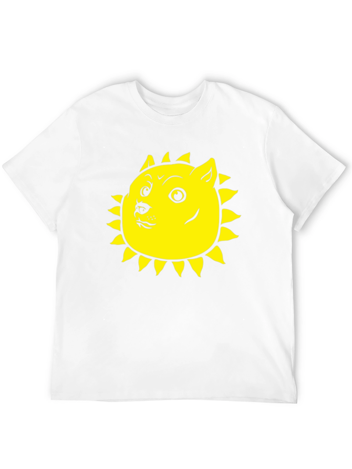 Doge Sun Funny Black T-Shirt