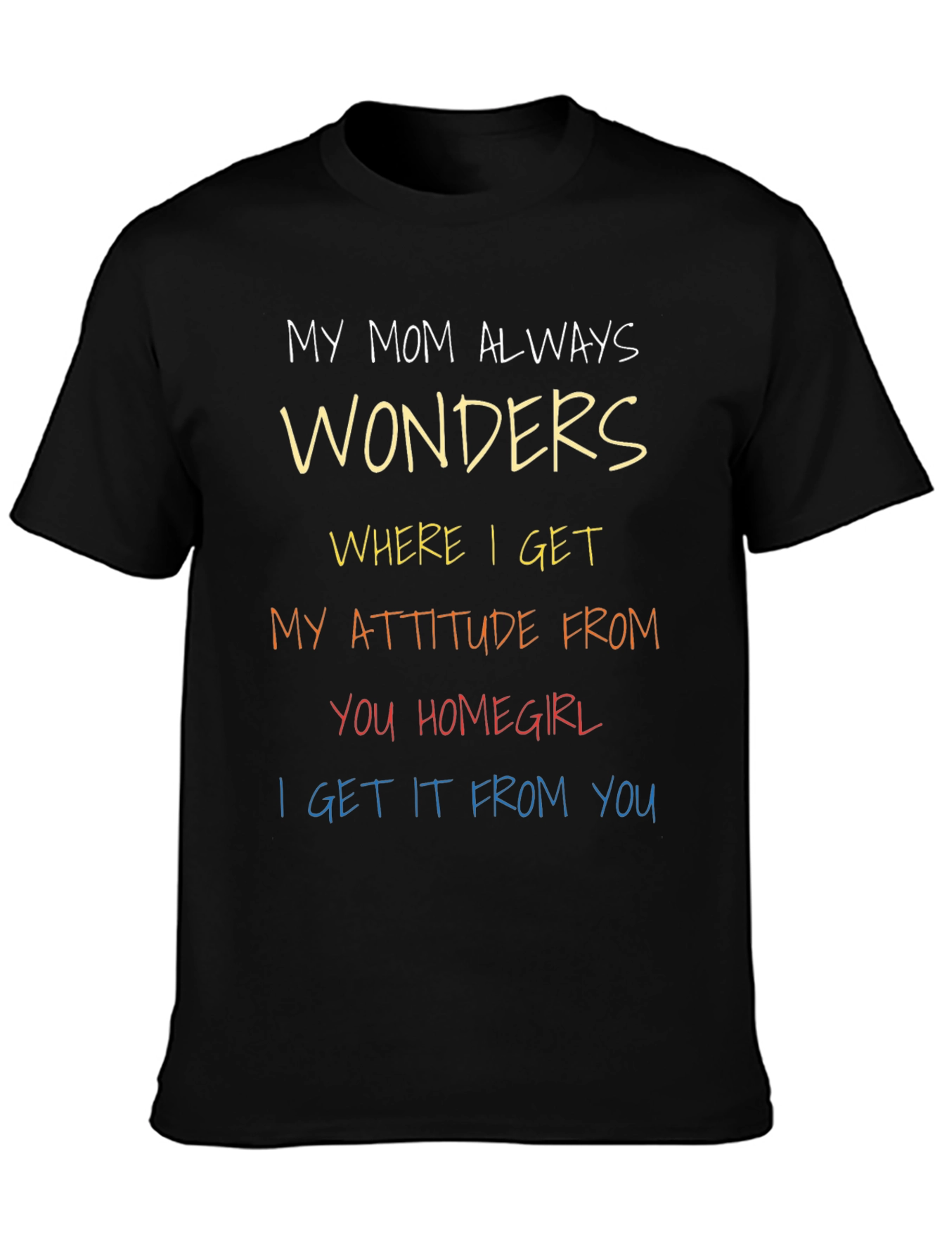 Funny My Mom Always Wonders Graphic T-Shirt