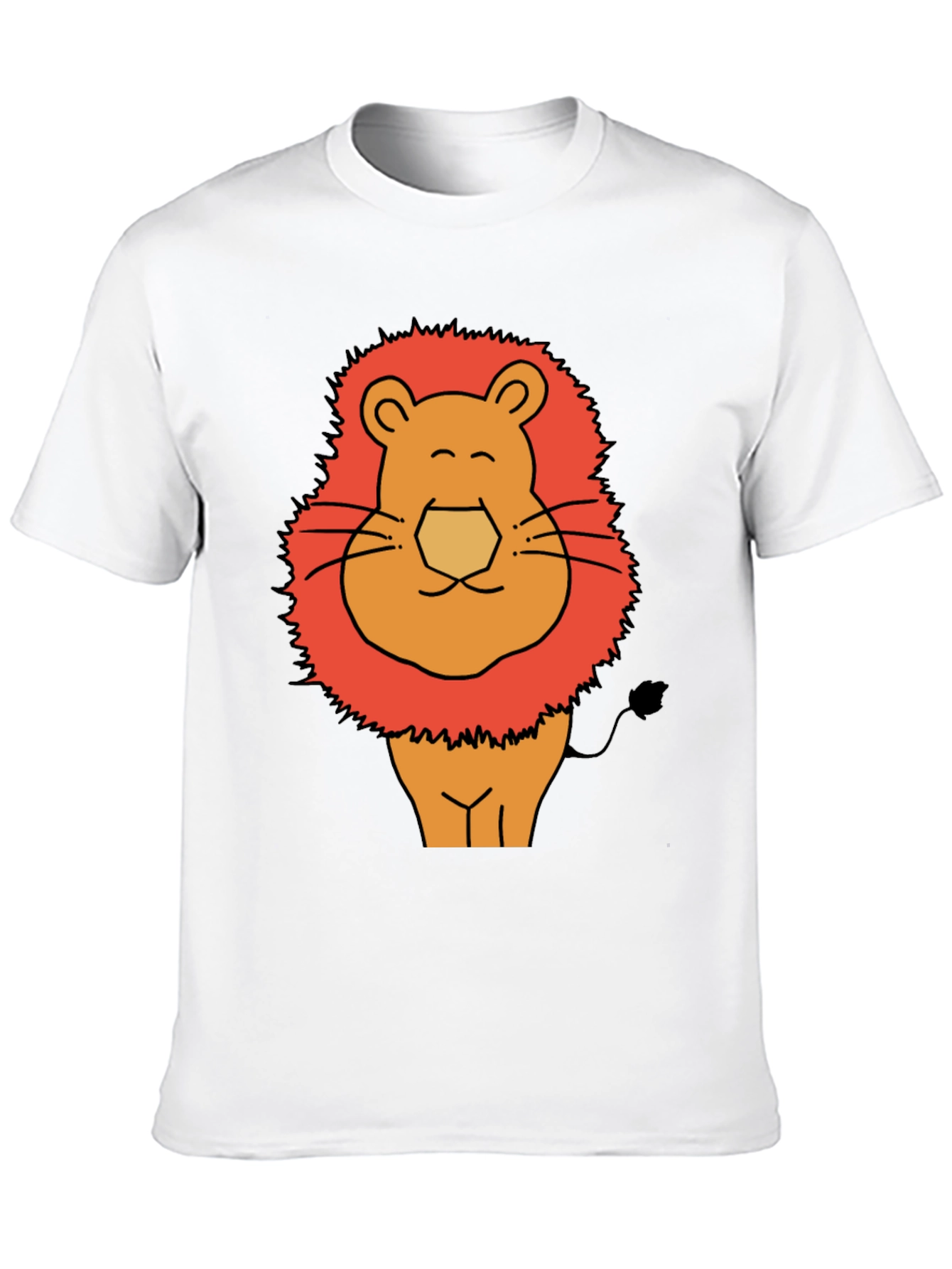 Funny Lion Graphic Tee - Mens Black T-Shirt