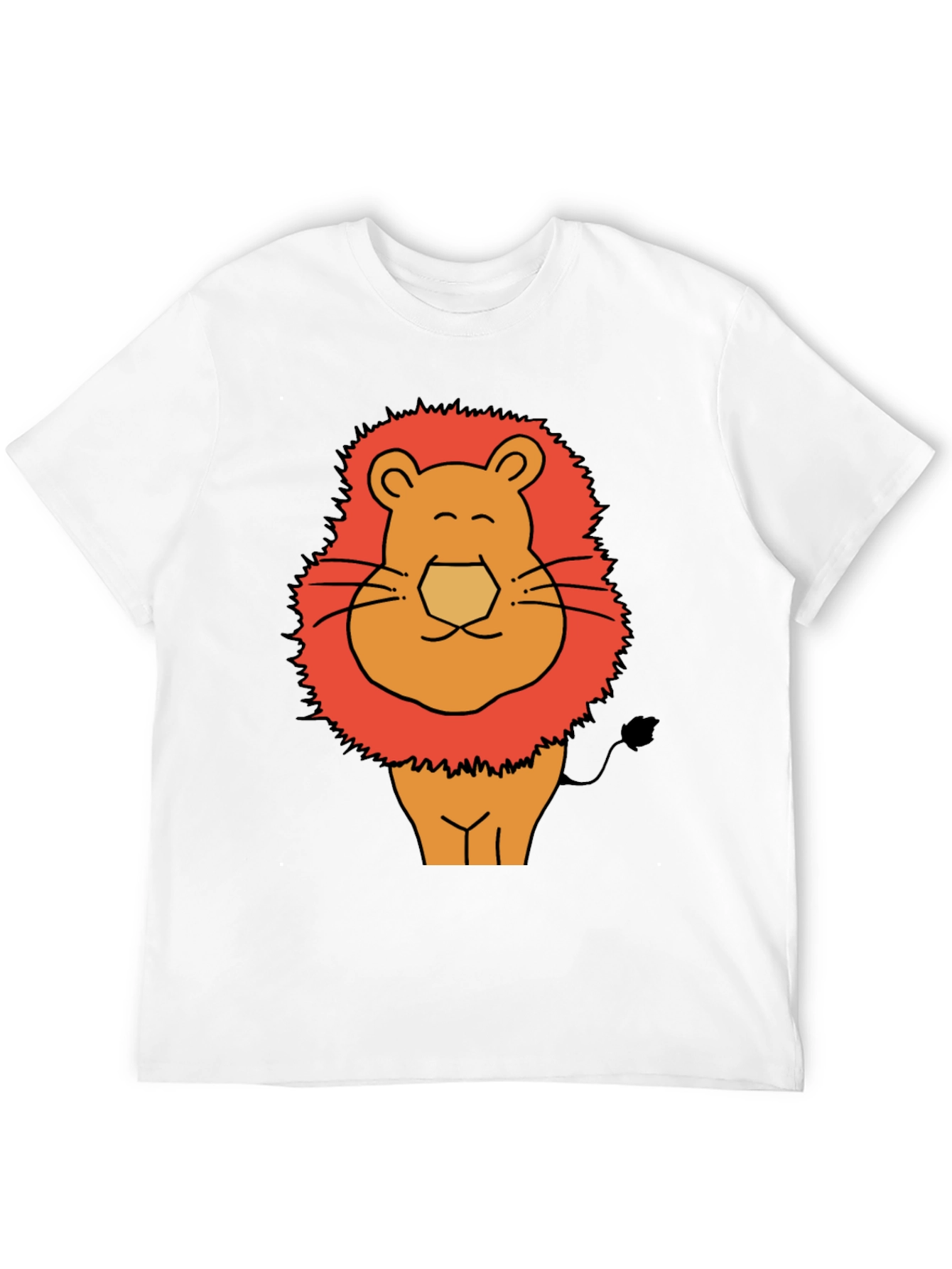 Funny Lion Graphic Tee - Mens Black T-Shirt