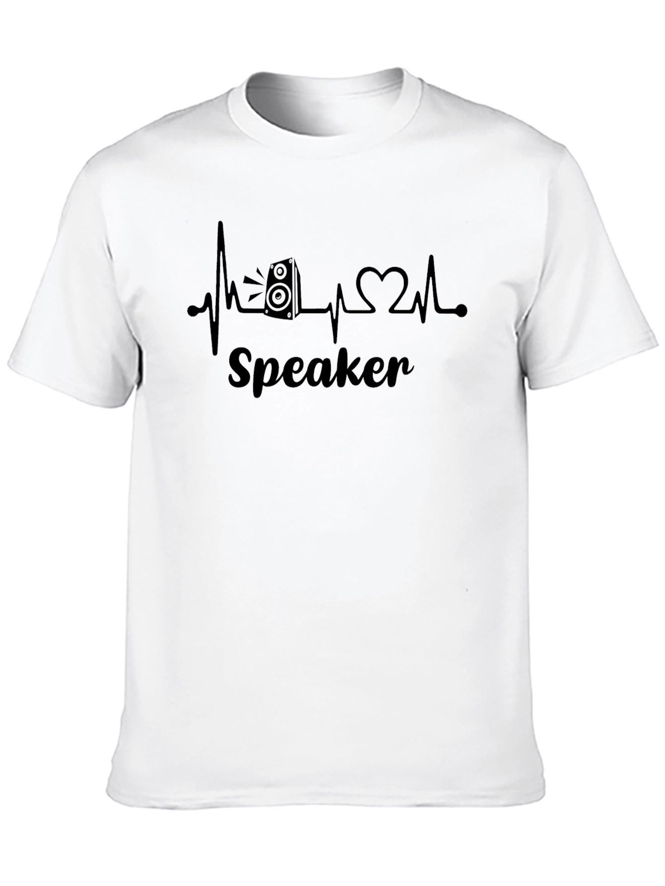 Speaker Heartbeat T-Shirt - Music Lover Tee