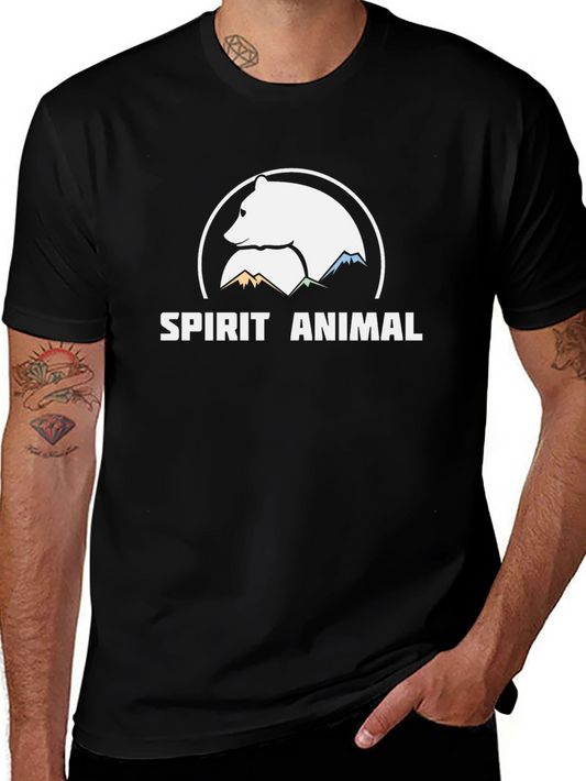 Spirit Animal Bear Graphic Tee - Unisex Cotton T-Shirt