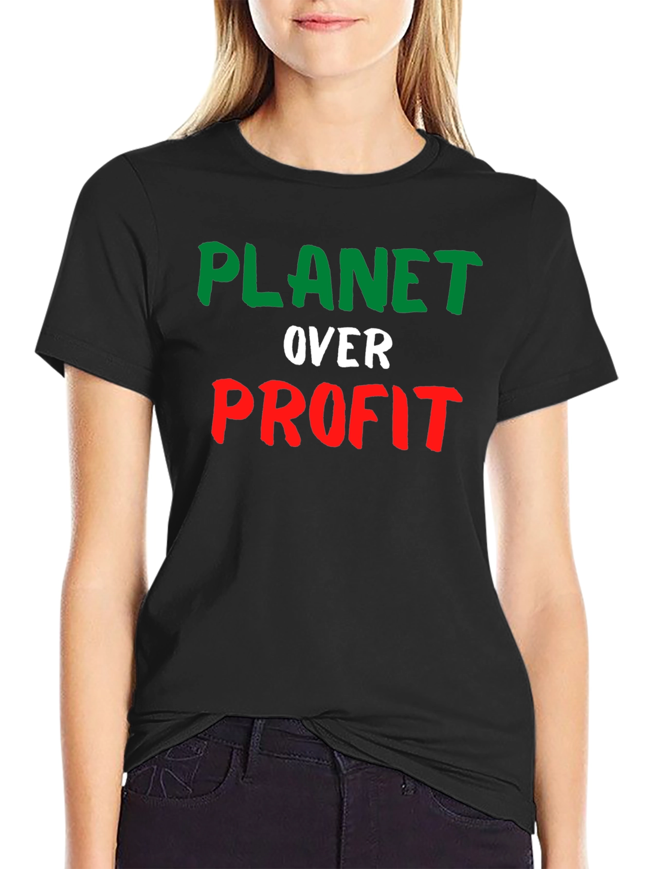 Planet Over Profit Graphic T-Shirt - Eco Friendly
