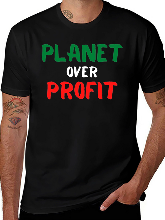 Planet Over Profit Graphic T-Shirt - Eco Friendly