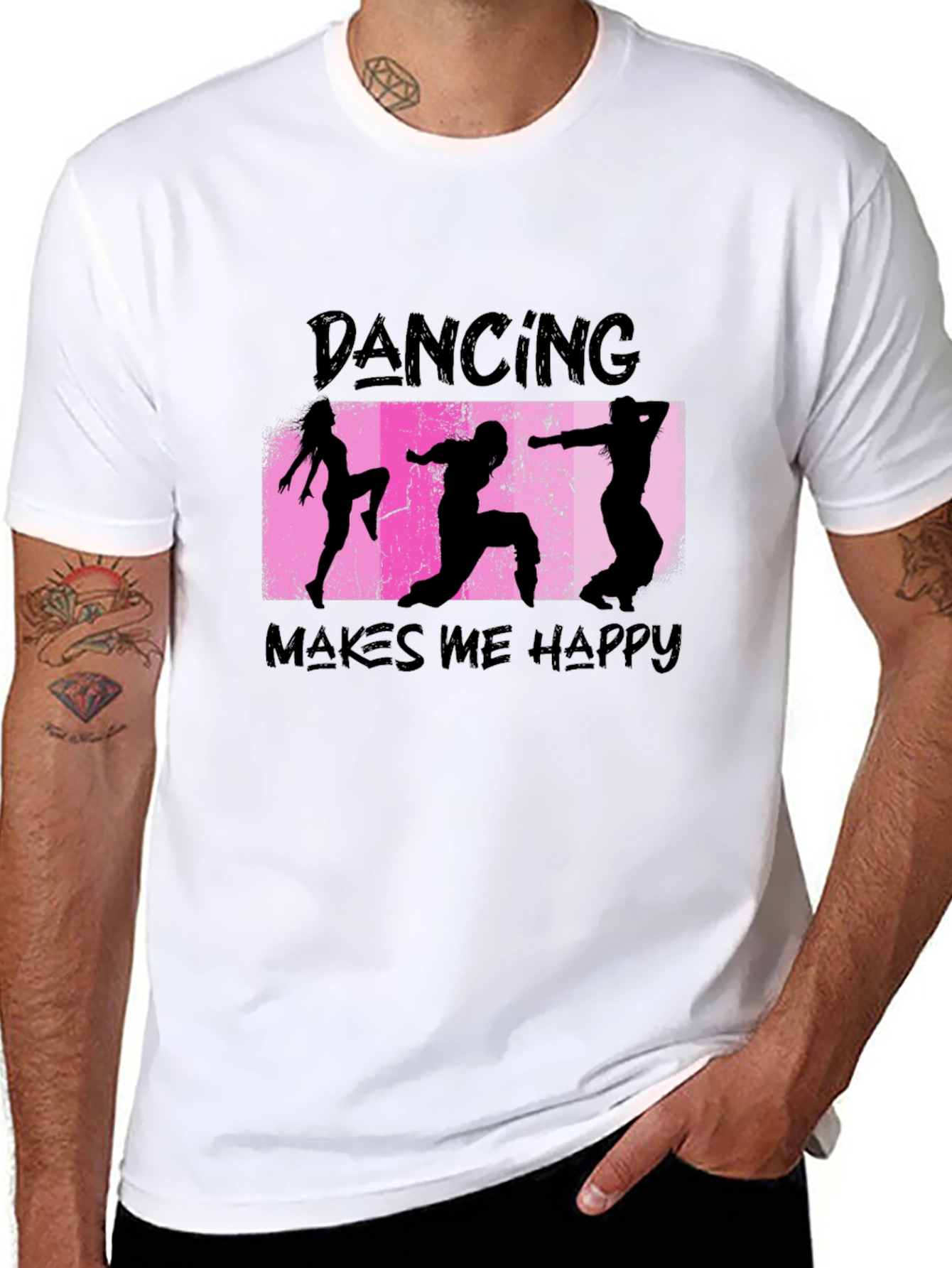 Dancing Makes Me Happy Black T-Shirt