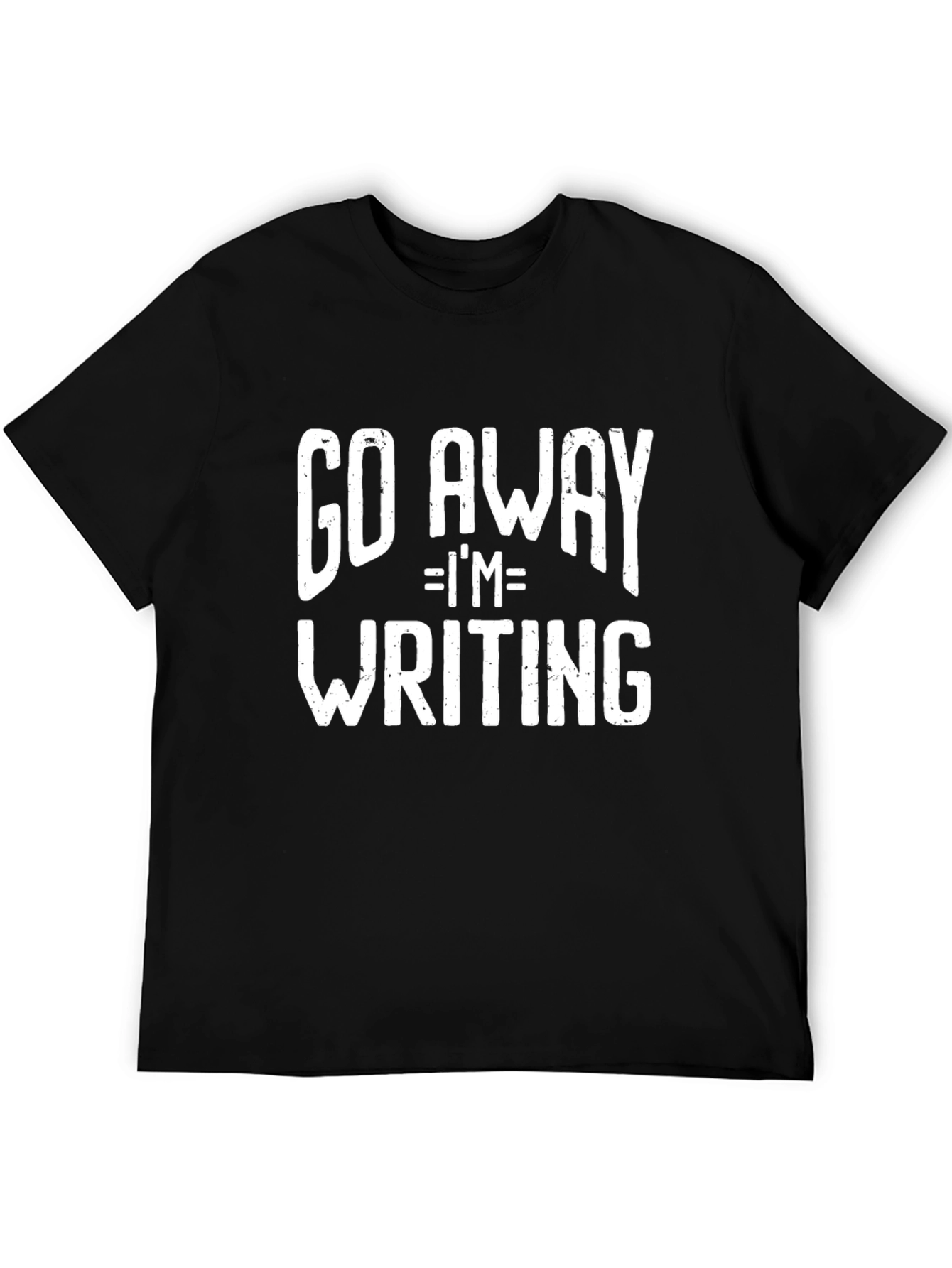 Go Away Im Writing T-Shirt - Black Graphic Tee