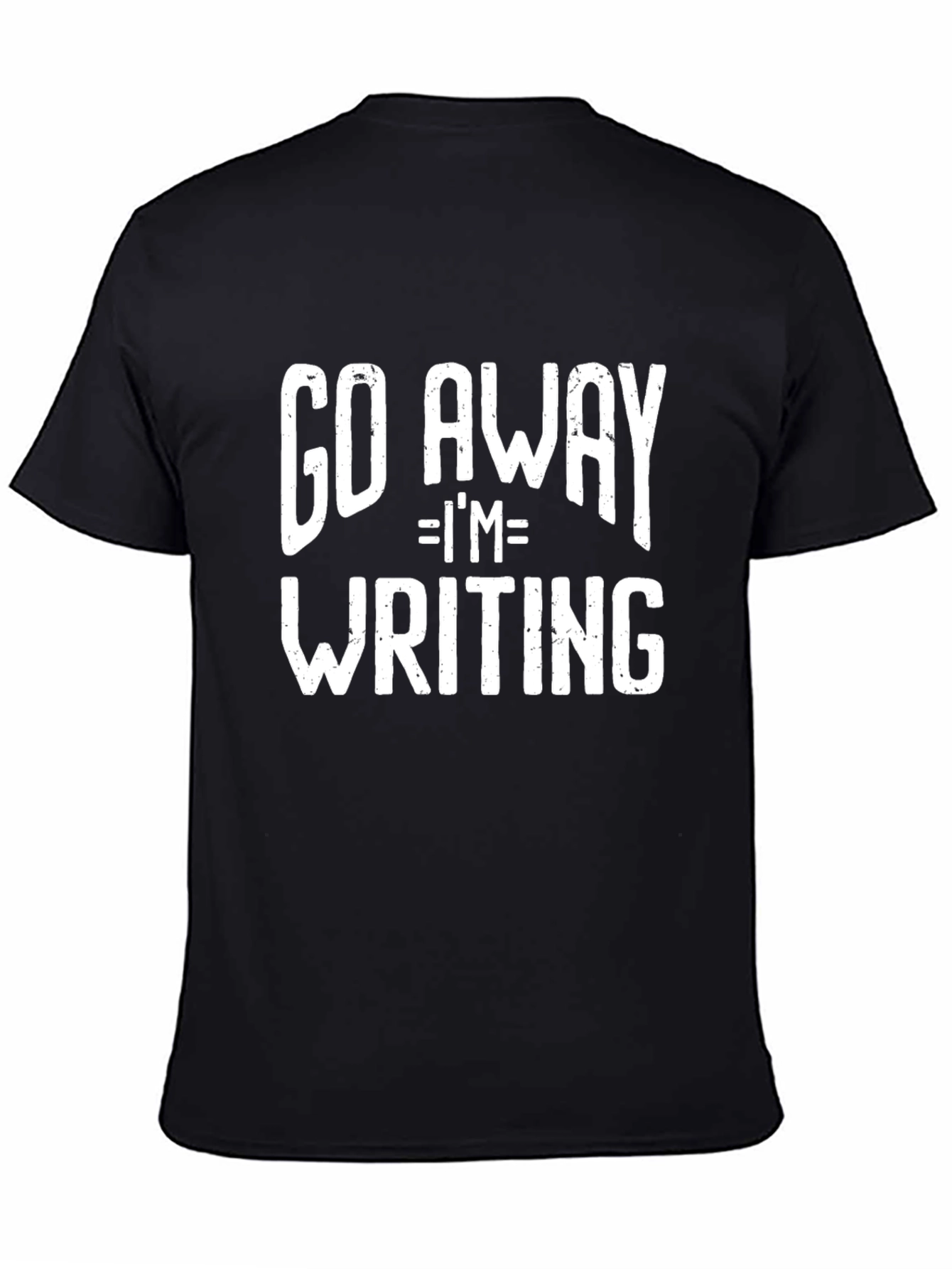 Go Away Im Writing T-Shirt - Black Graphic Tee
