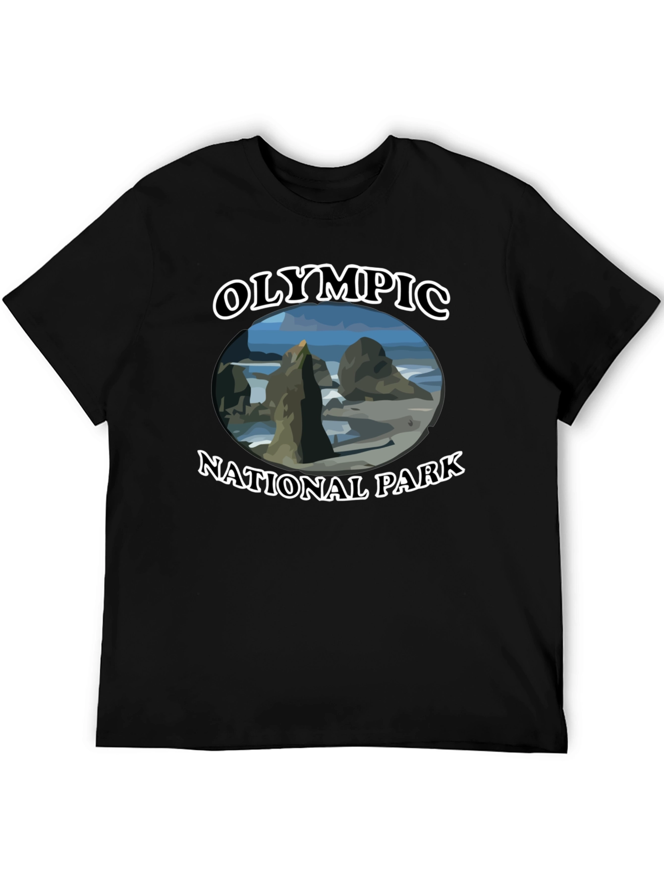 Olympic National Park T-Shirt - Black Graphic Tee
