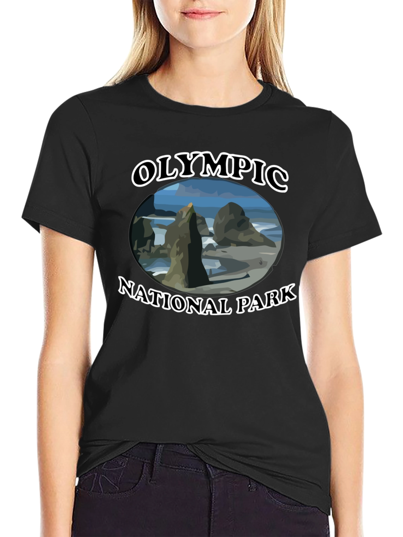 Olympic National Park T-Shirt - Black Graphic Tee