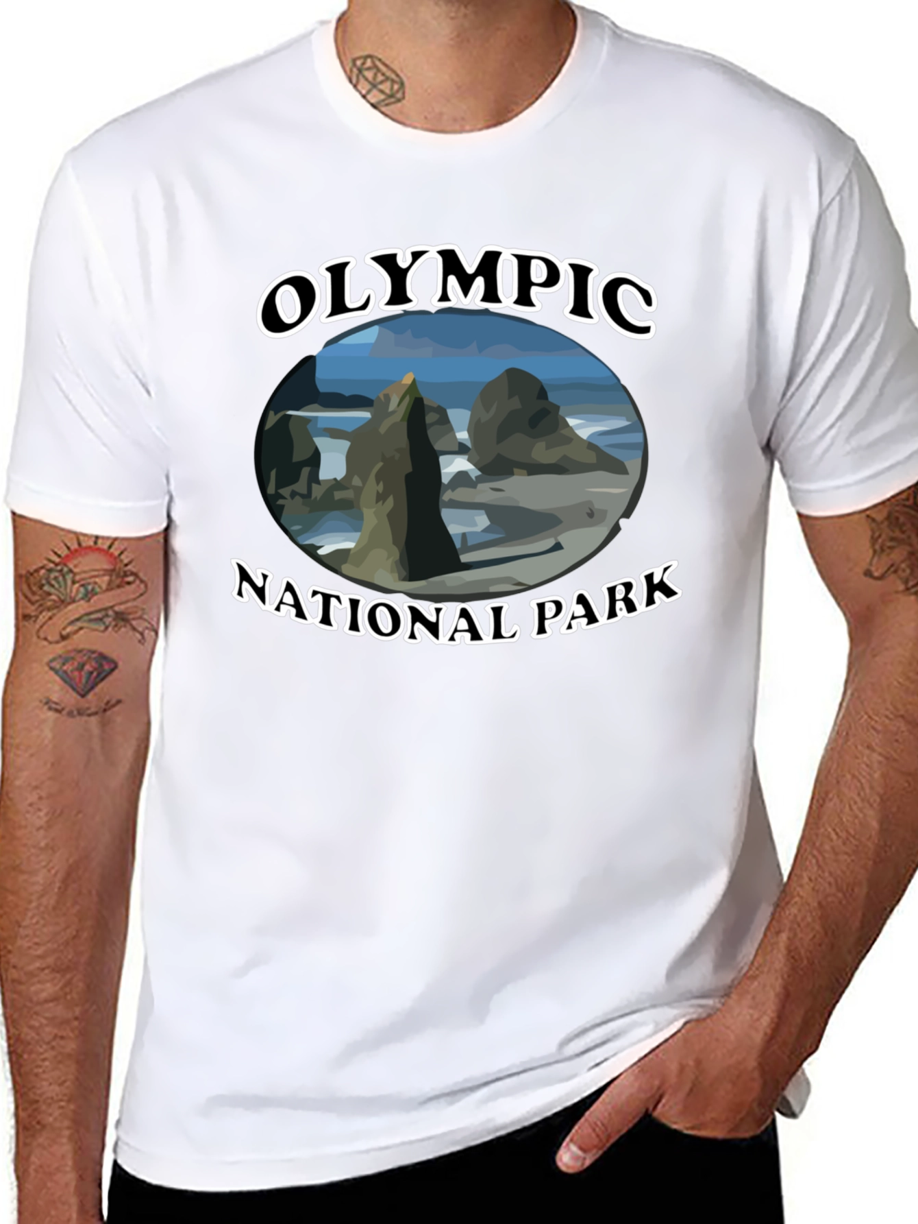 Olympic National Park T-Shirt - Black Graphic Tee