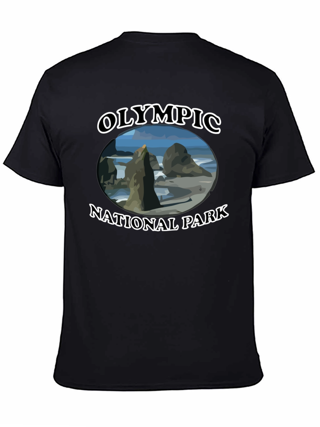 Olympic National Park T-Shirt - Black Graphic Tee
