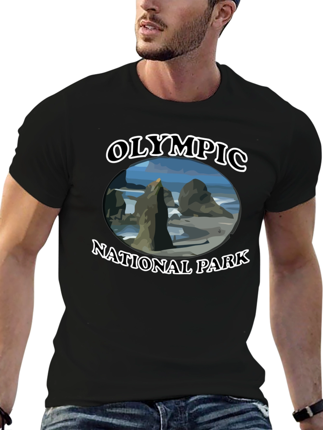 Olympic National Park T-Shirt - Black Graphic Tee