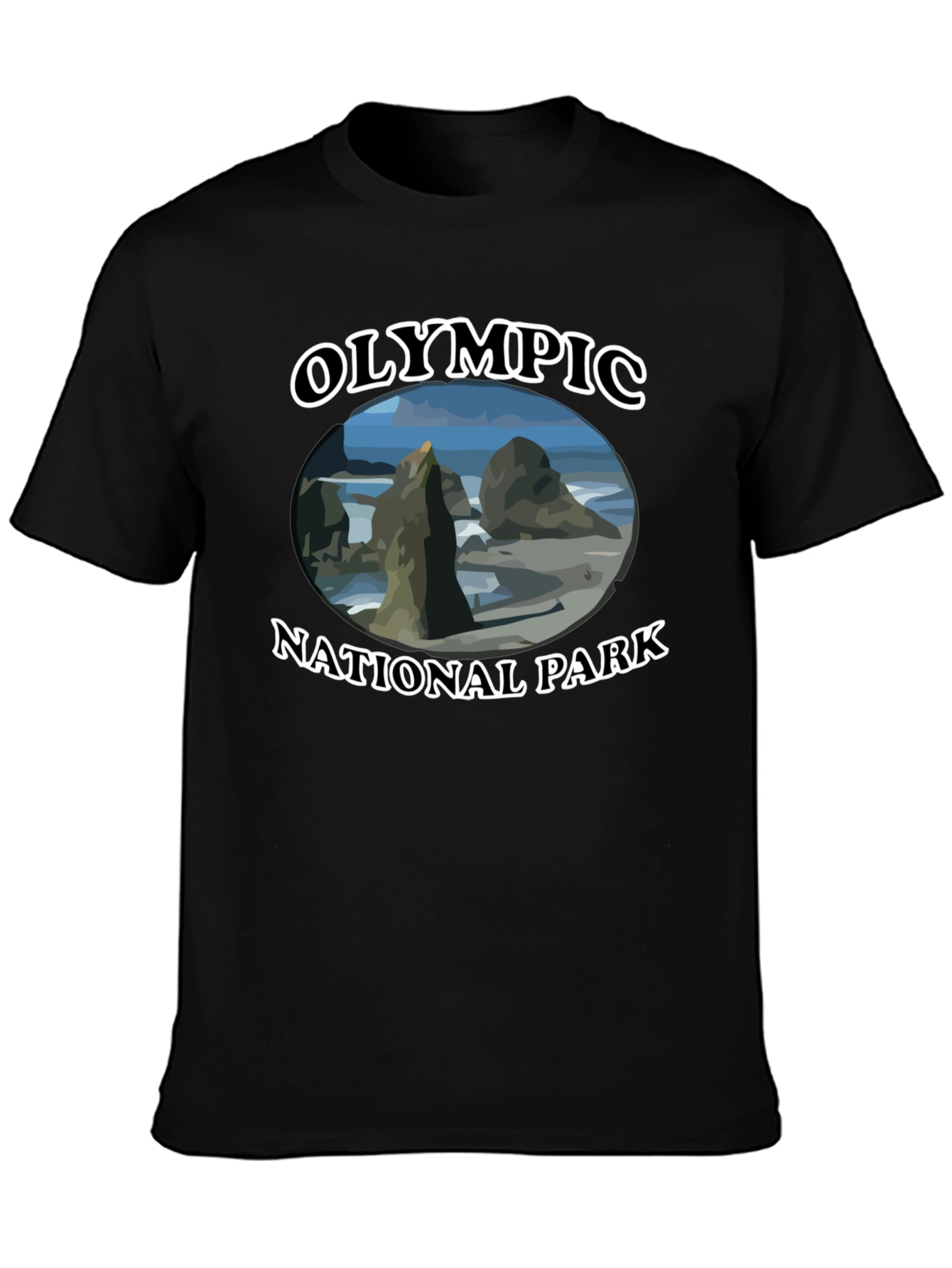 Olympic National Park T-Shirt - Black Graphic Tee