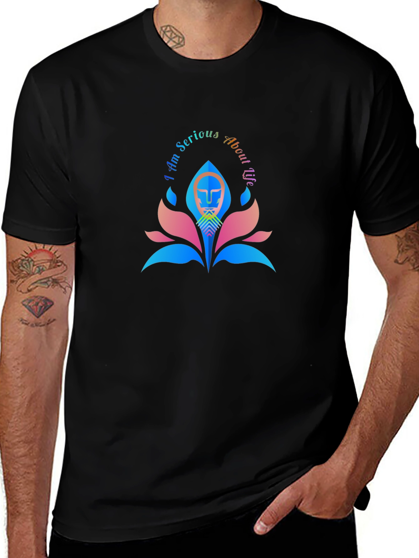 I Am Serious About Us Graphic Tee - Black