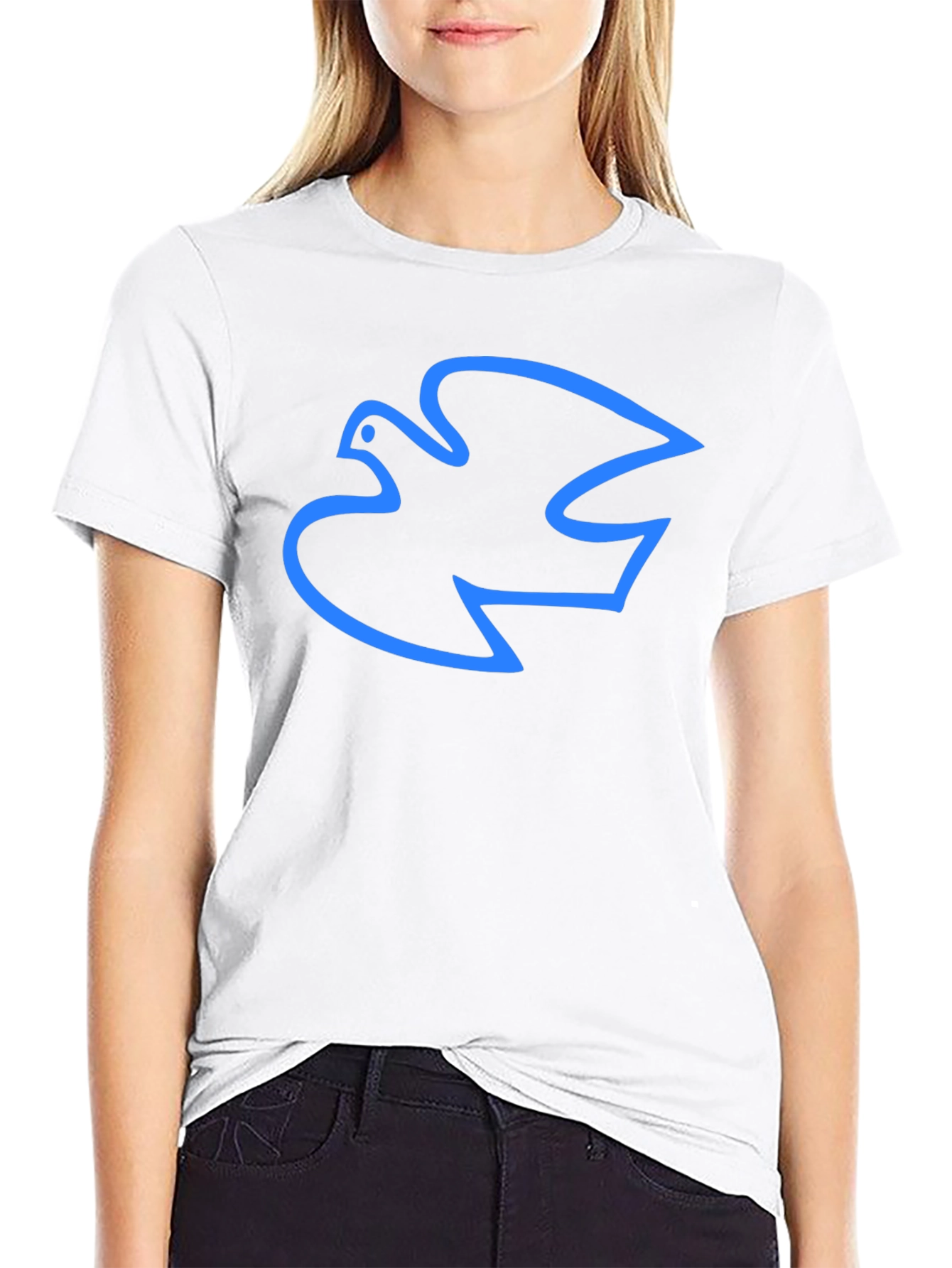 Dove Outline Graphic Black T-Shirt