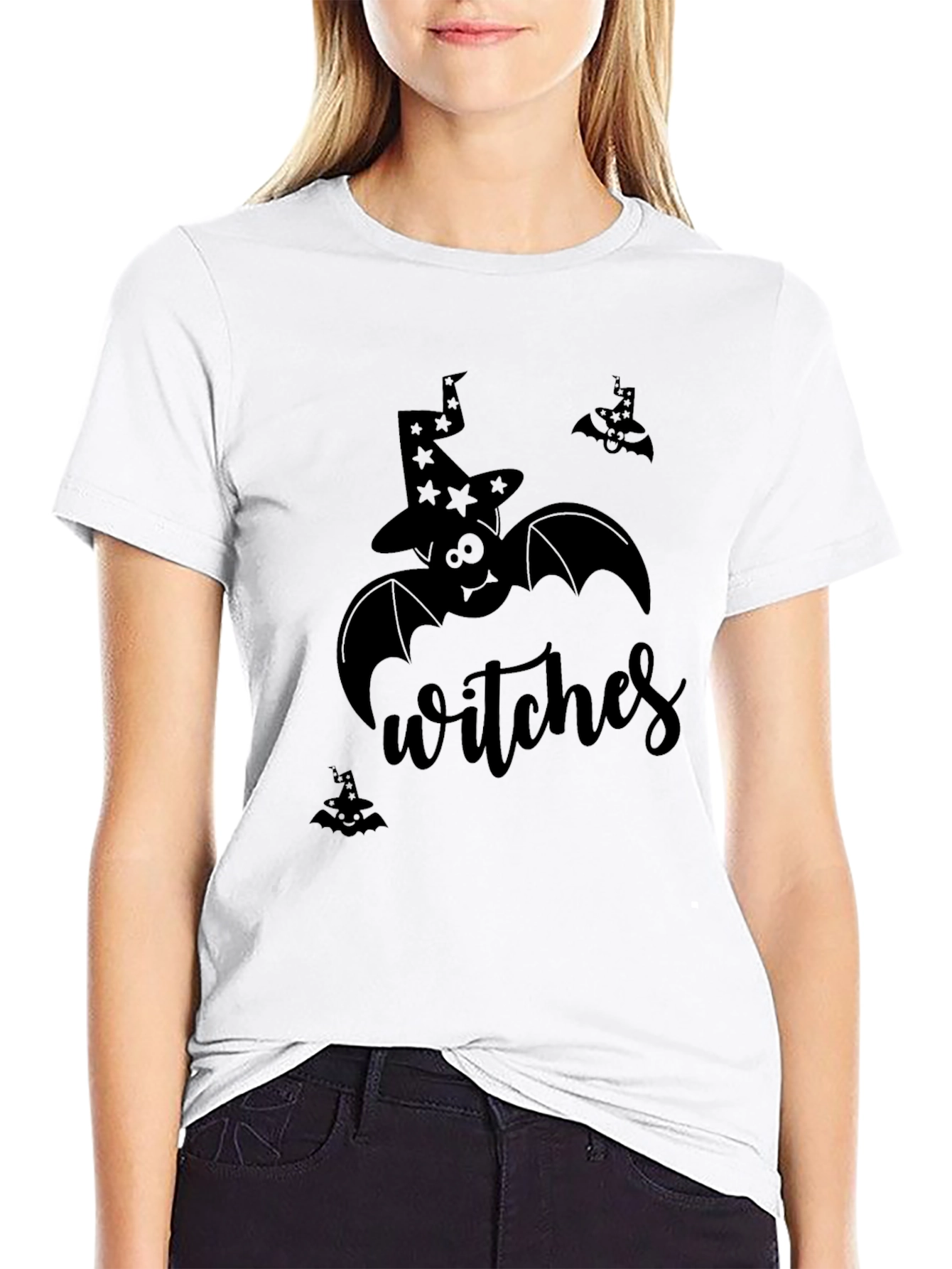 Witches Bat Graphic T-Shirt - Halloween