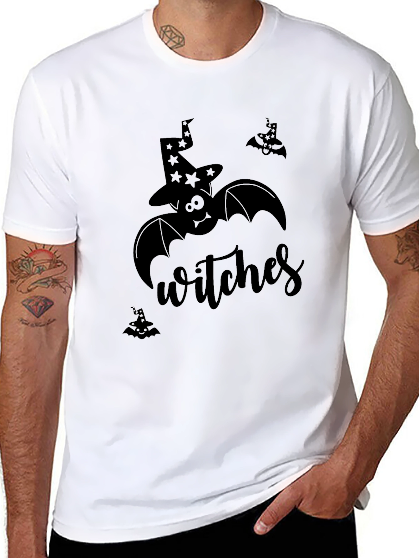 Witches Bat Graphic T-Shirt - Halloween