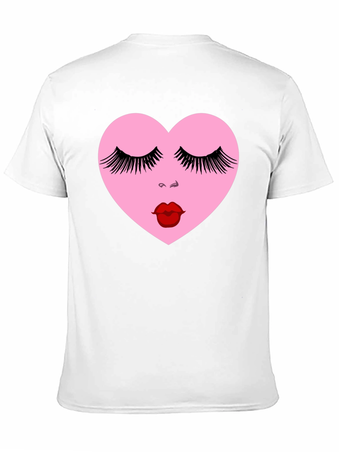 Heart Face Graphic Black T-Shirt