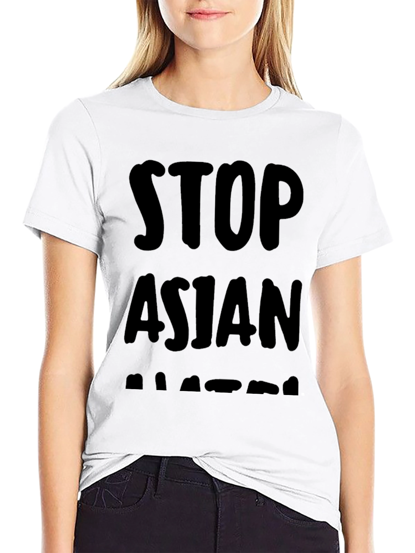 Stop Asian Hate Black T-Shirt