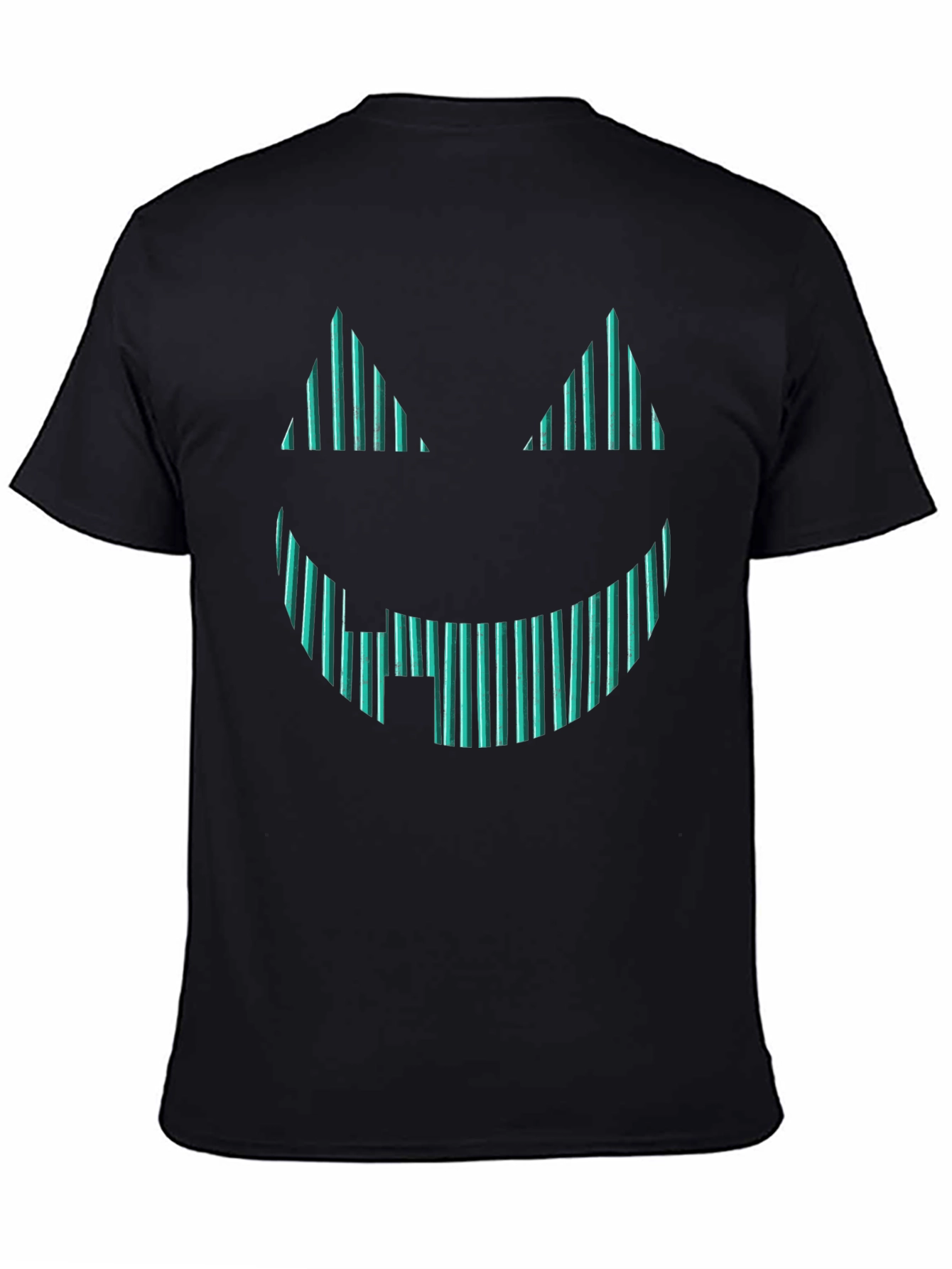 Spooky Striped Pumpkin Face Graphic Tee