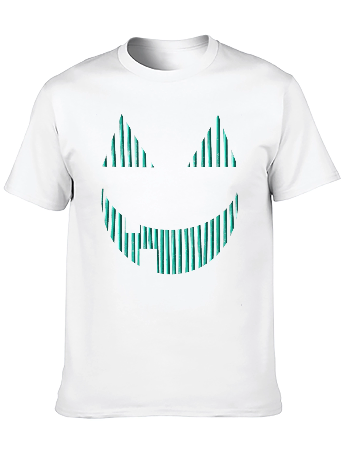 Spooky Striped Pumpkin Face Graphic Tee