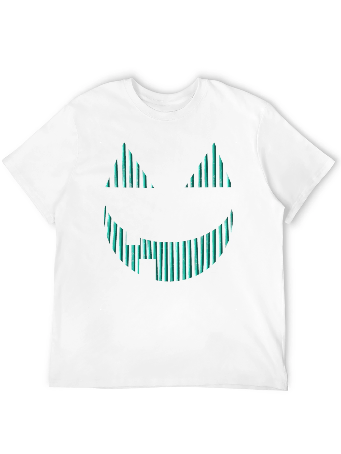 Spooky Striped Pumpkin Face Graphic Tee