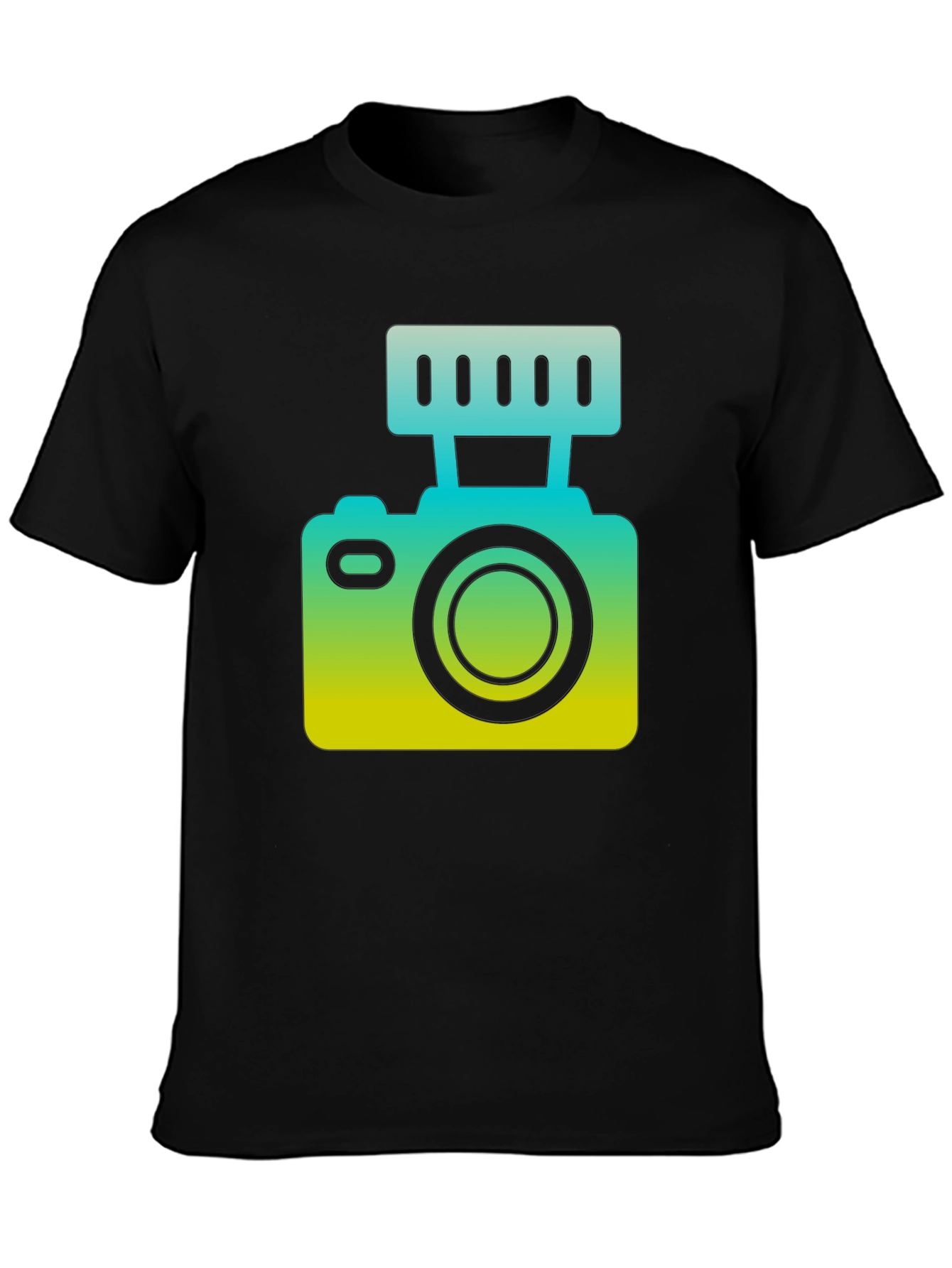 Cool Camera Graphic Tee - Black Unisex T-Shirt