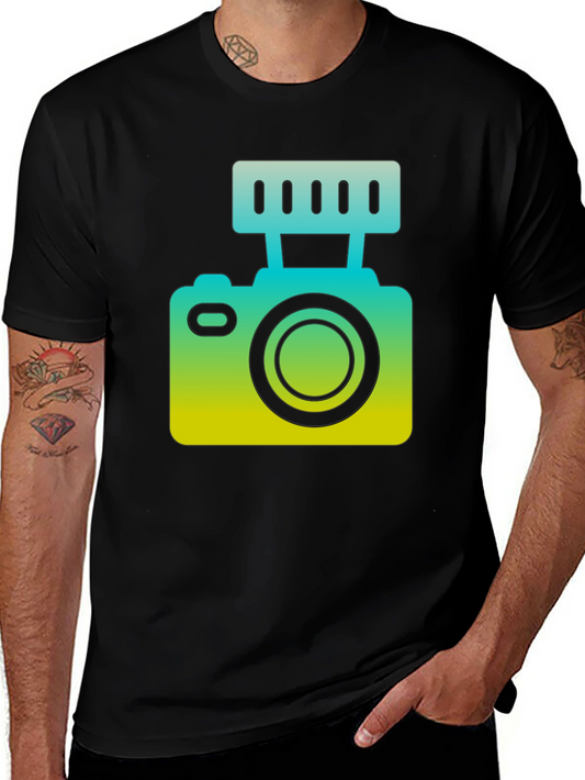 Cool Camera Graphic Tee - Black Unisex T-Shirt