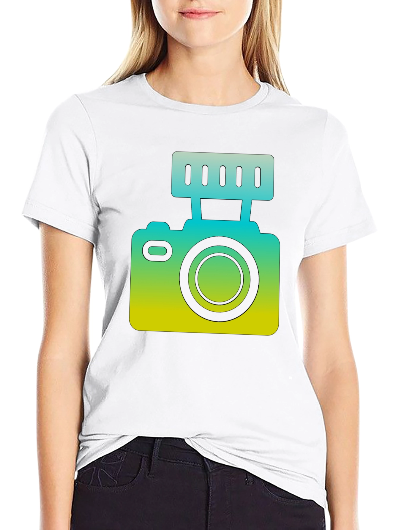 Cool Camera Graphic Tee - Black Unisex T-Shirt