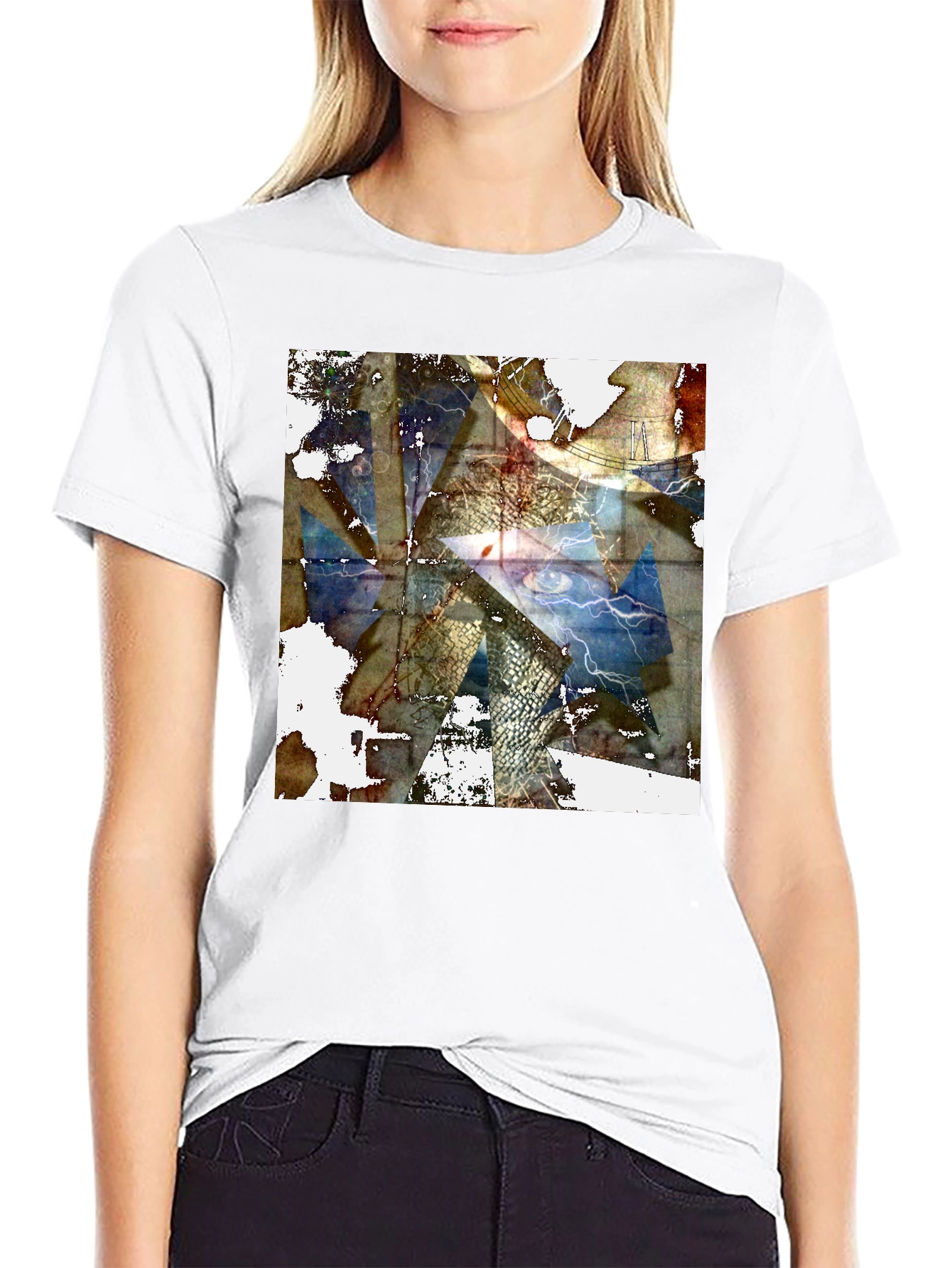 Abstract Eye Graphic Black T-Shirt