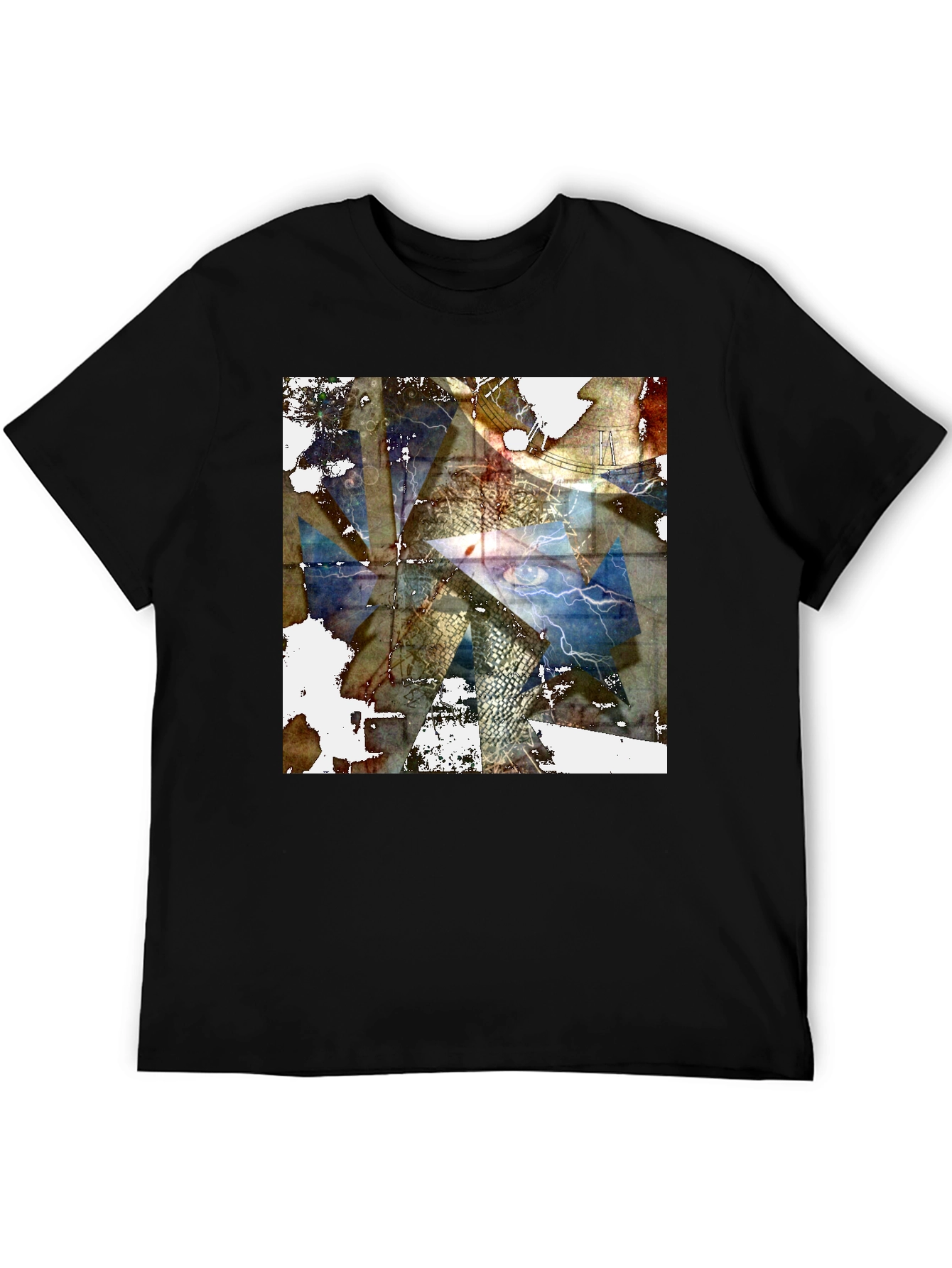 Abstract Eye Graphic Black T-Shirt