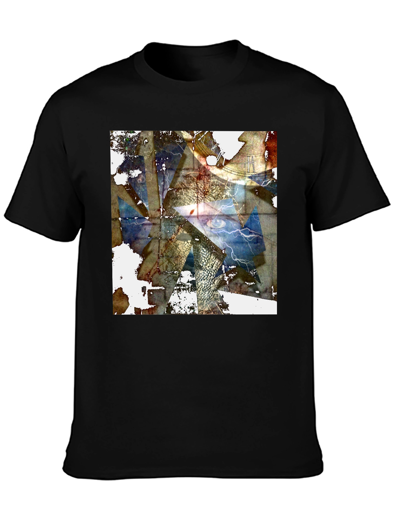 Abstract Eye Graphic Black T-Shirt