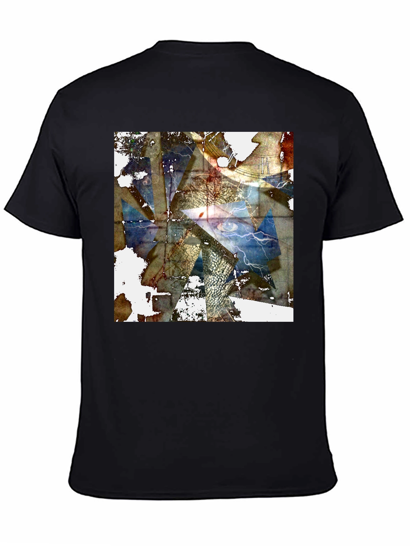Abstract Eye Graphic Black T-Shirt