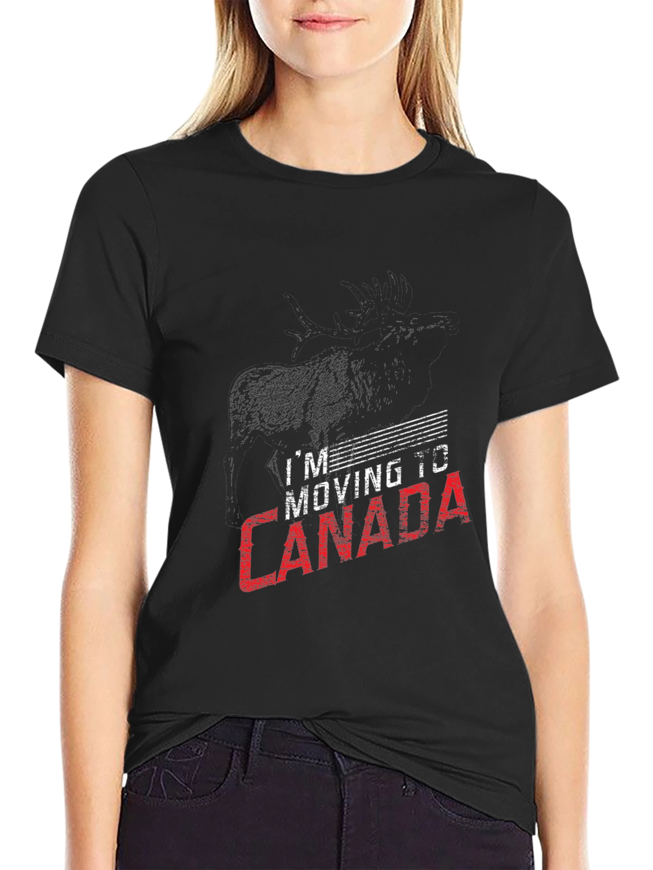 Moving to Canada Graphic Tee - Black