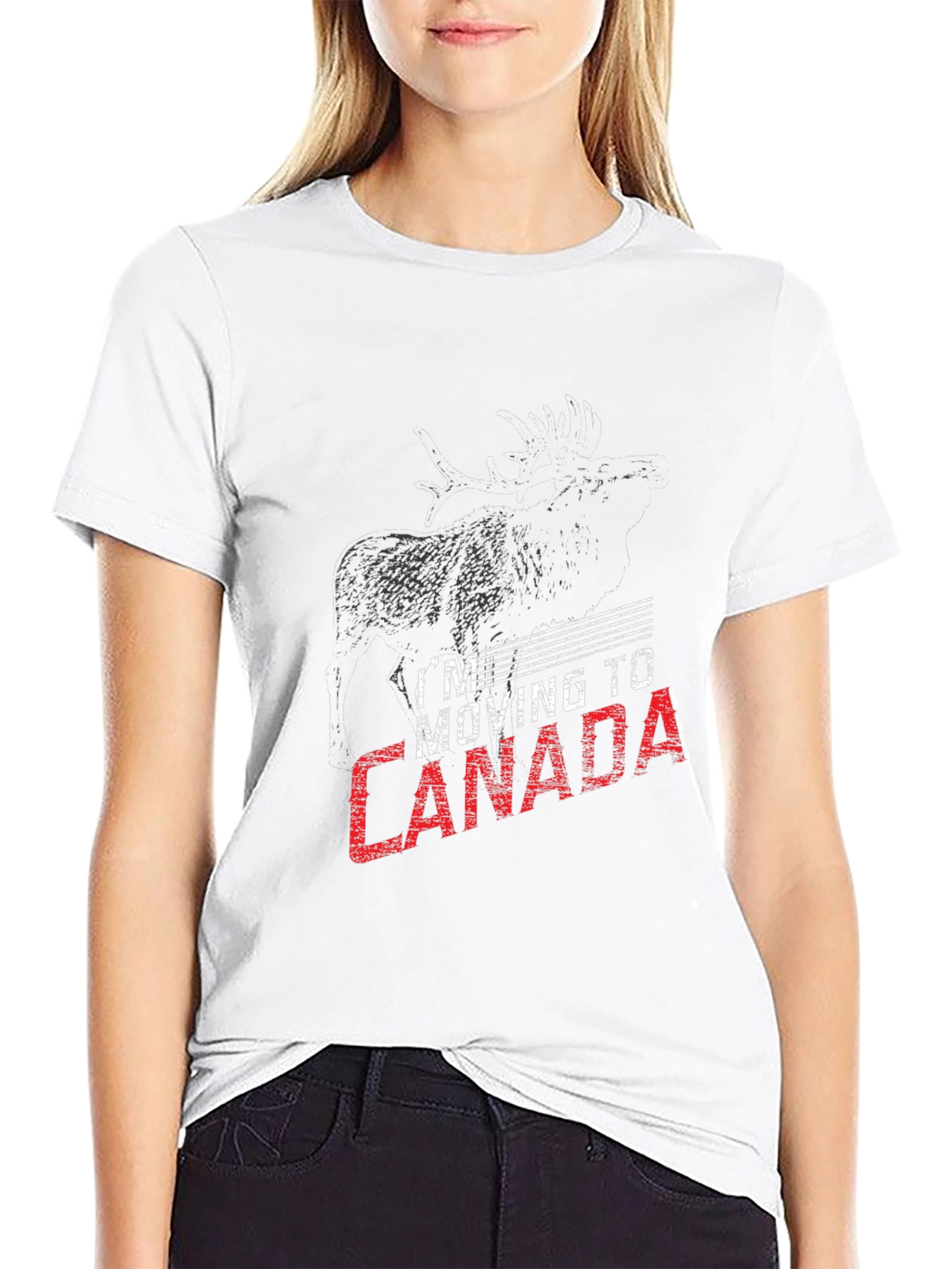 Moving to Canada Graphic Tee - Black