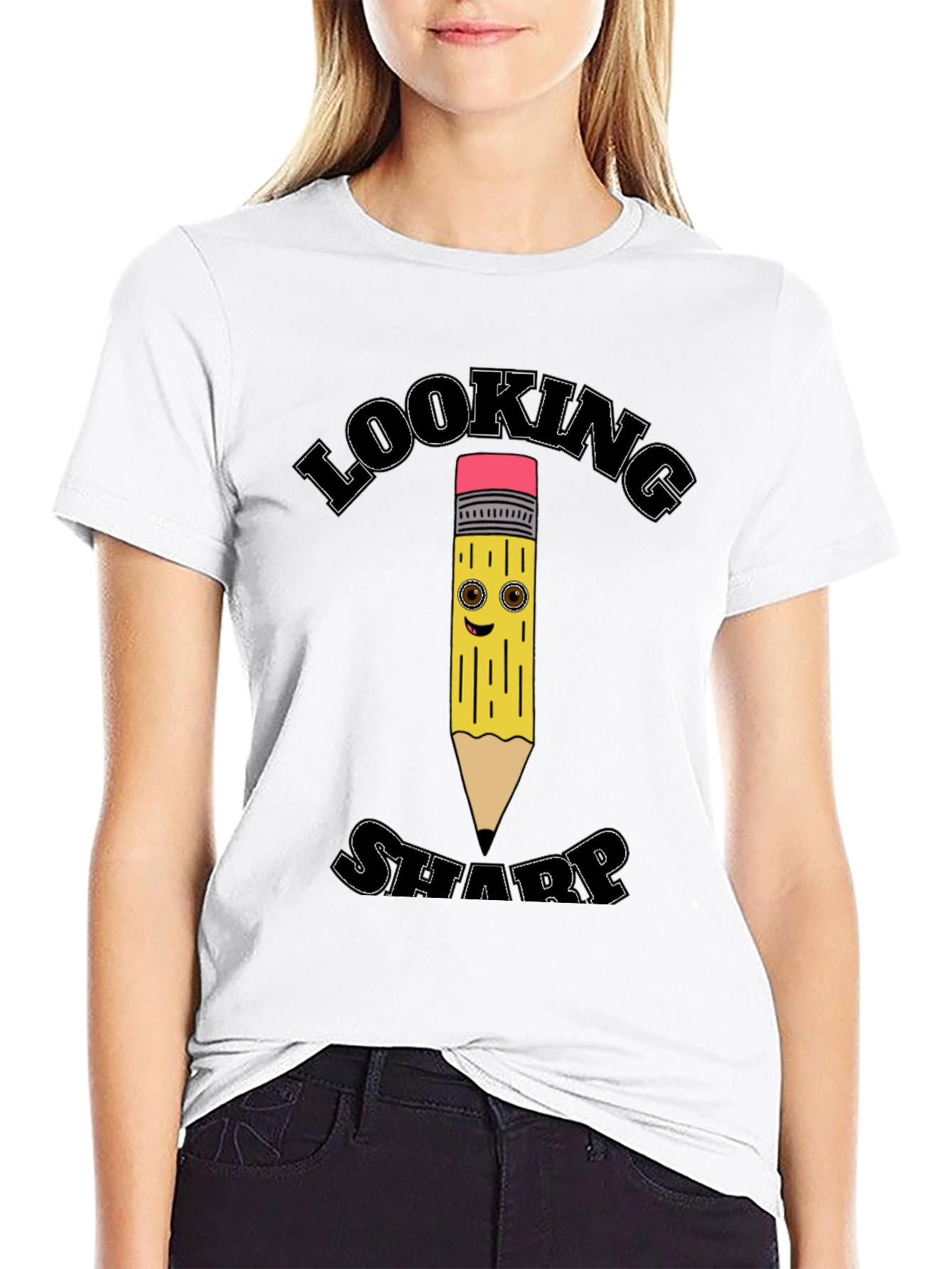 Looking Sharp Pencil Graphic Tee - Cool Design