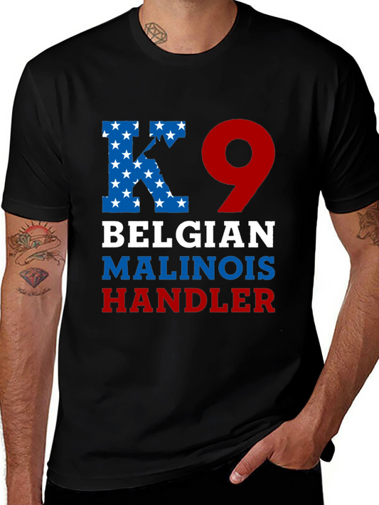 K9 Belgian Malinois Handler Graphic T-Shirt