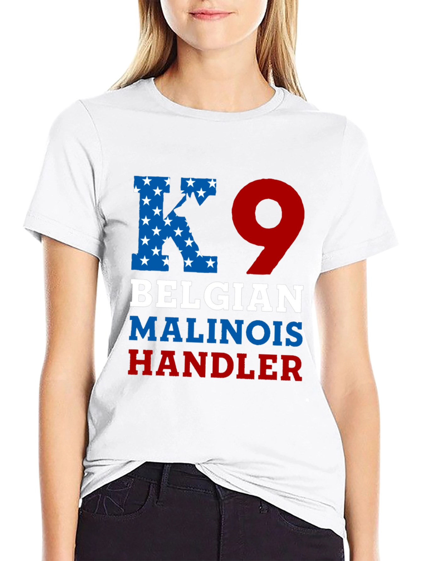 K9 Belgian Malinois Handler Graphic T-Shirt