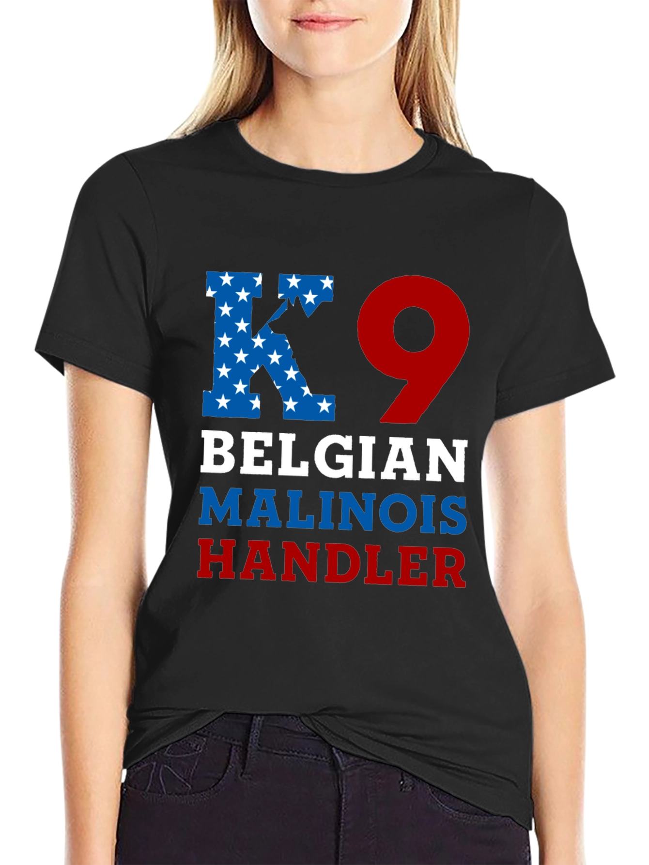 K9 Belgian Malinois Handler Graphic T-Shirt
