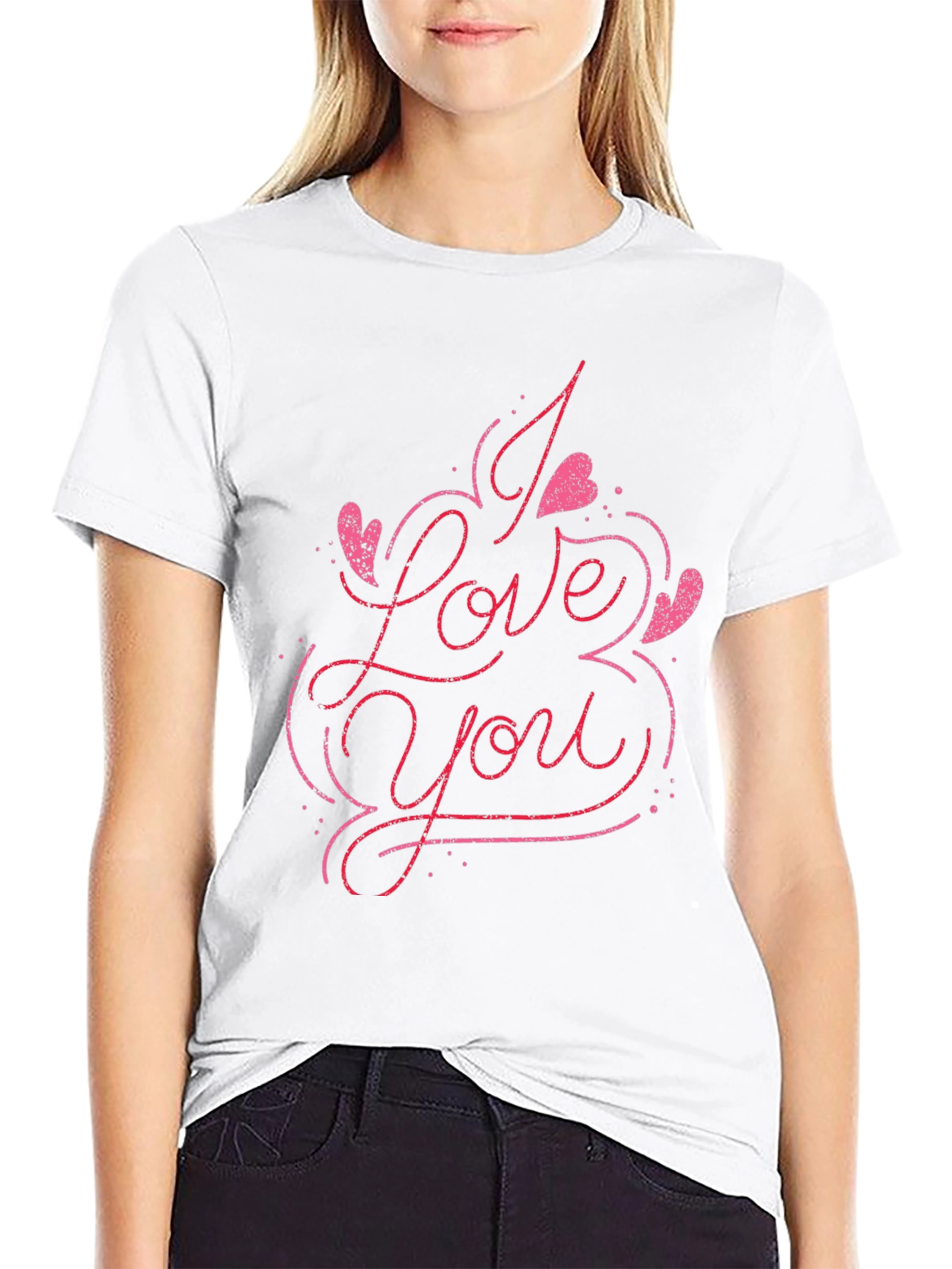 I Love You Graphic Tee - Black