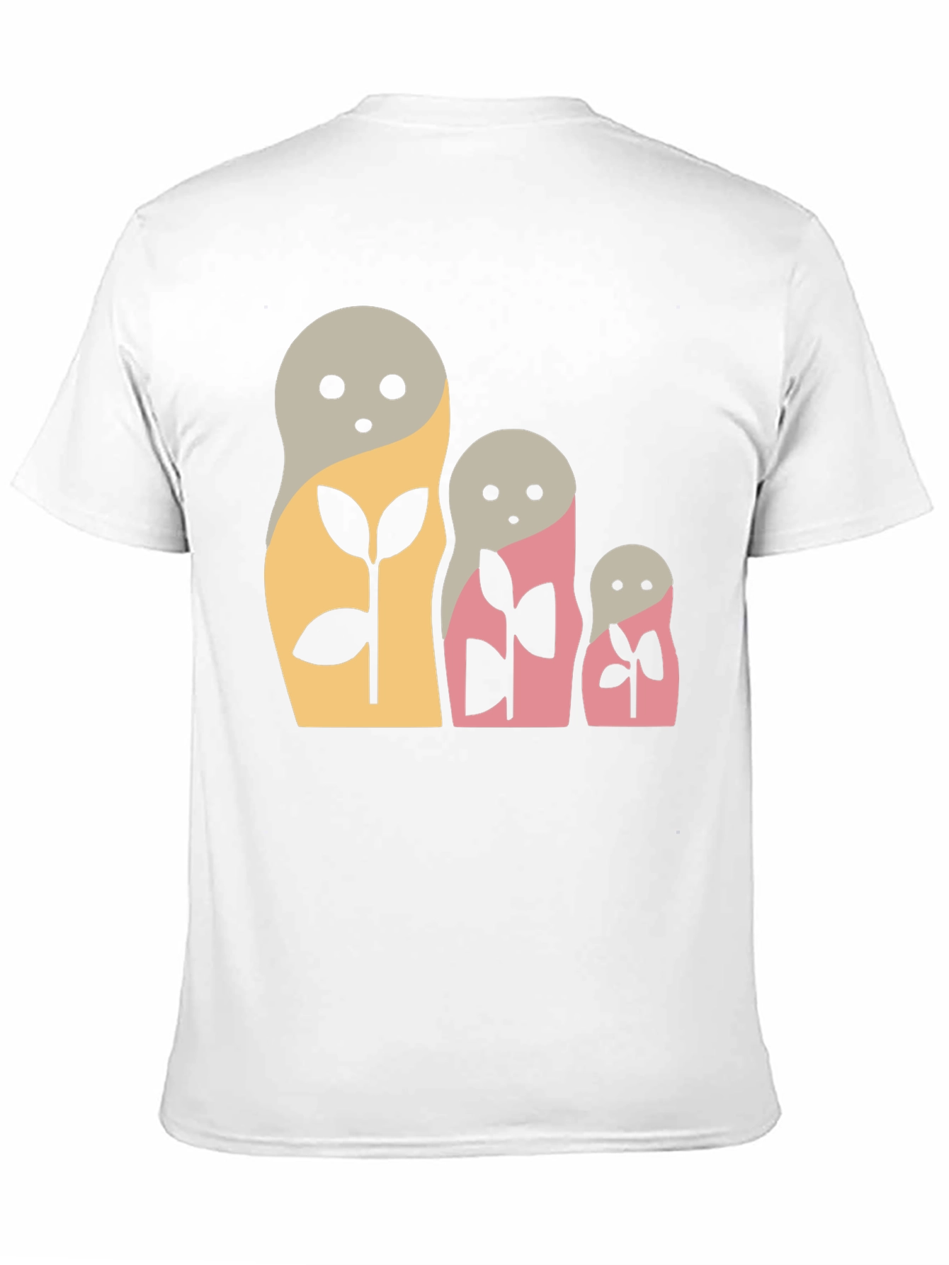 Matryoshka Doll Graphic Tee - Black Cotton Blend
