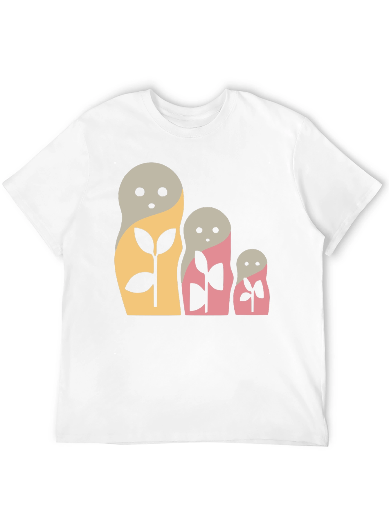Matryoshka Doll Graphic Tee - Black Cotton Blend