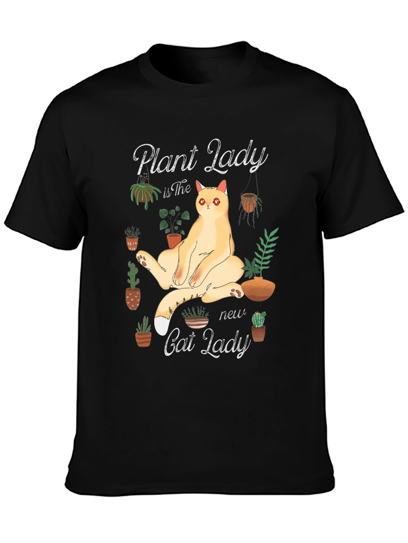 Plant Lady Cat Graphic Tee