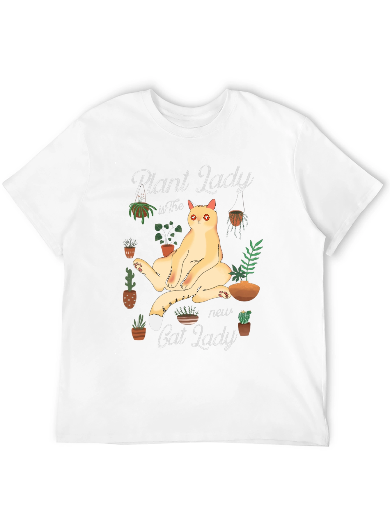 Plant Lady Cat Graphic Tee