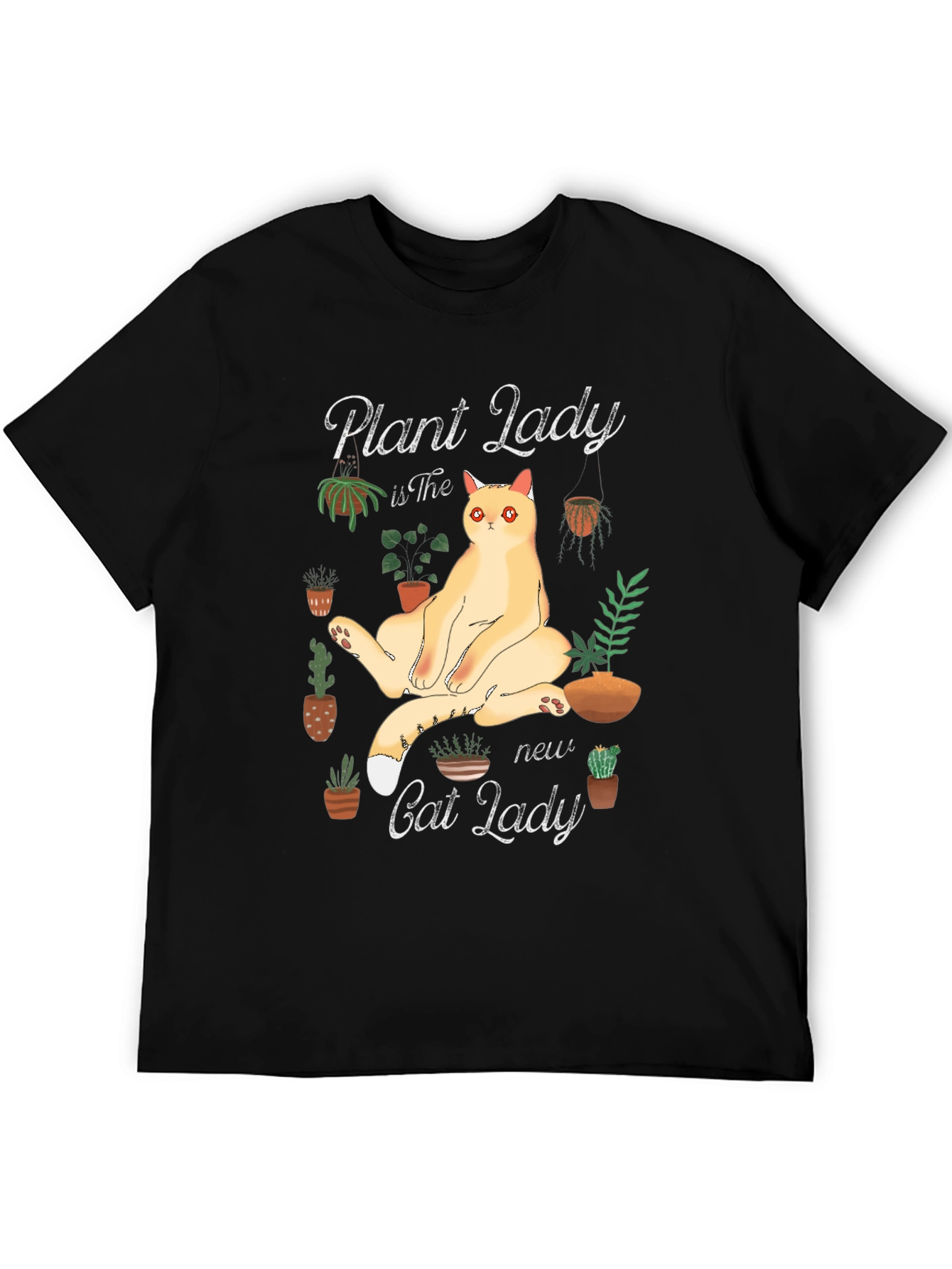 Plant Lady Cat Graphic Tee