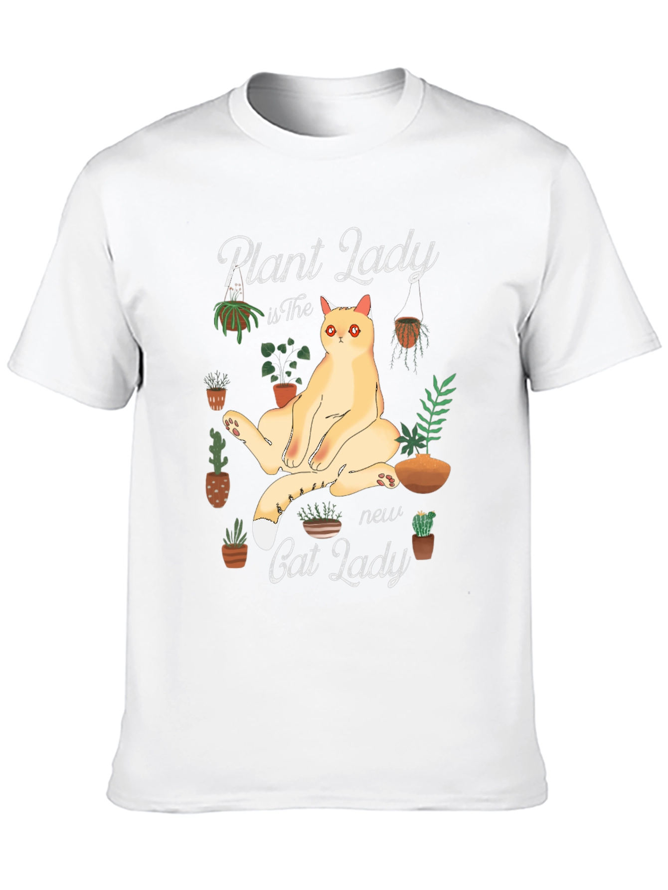 Plant Lady Cat Graphic Tee
