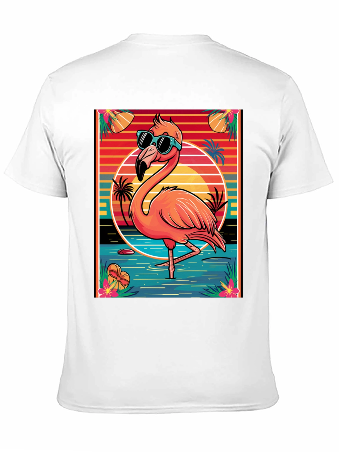 Tropical Flamingo Graphic T-Shirt