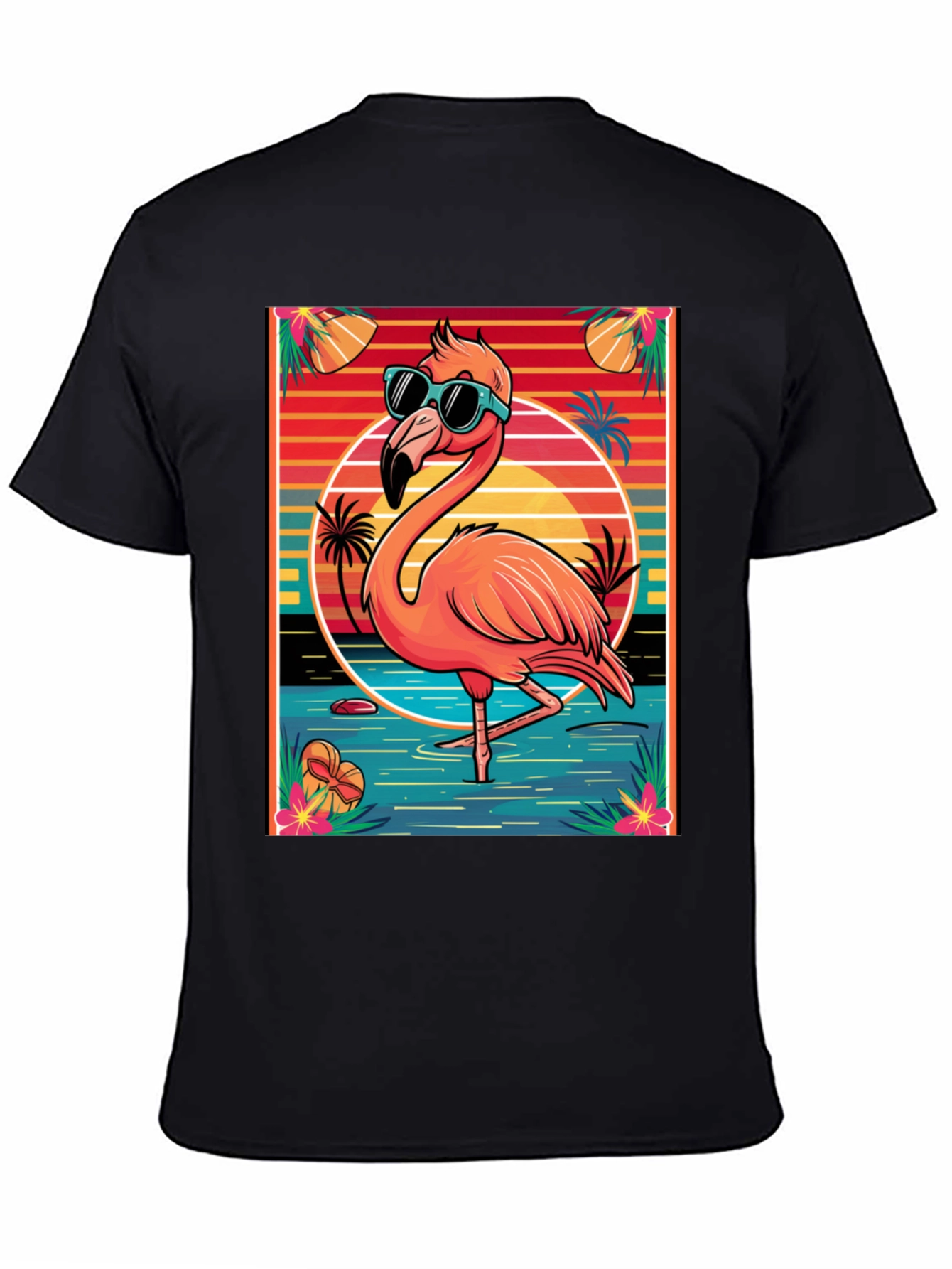 Tropical Flamingo Graphic T-Shirt