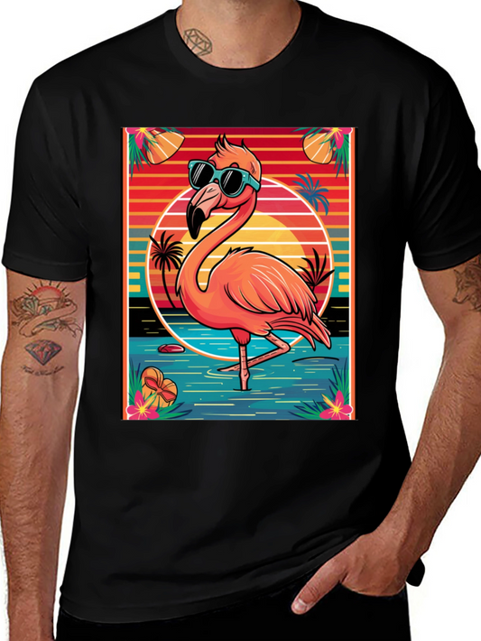 Tropical Flamingo Graphic T-Shirt